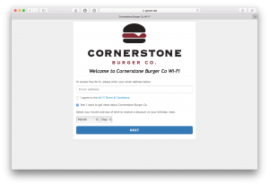 cornerstone captive portal