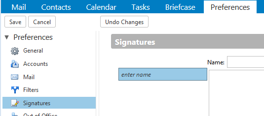 Add a Signature in Zimbra - Green Mountain Access