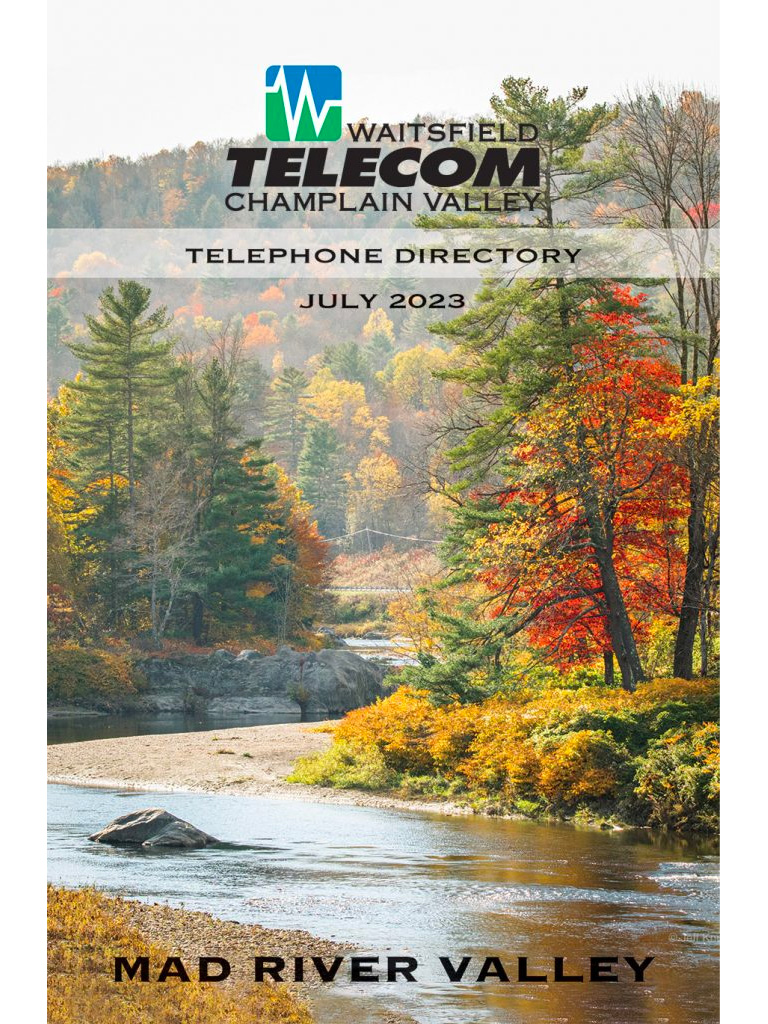 Mad River Valley telephone directory